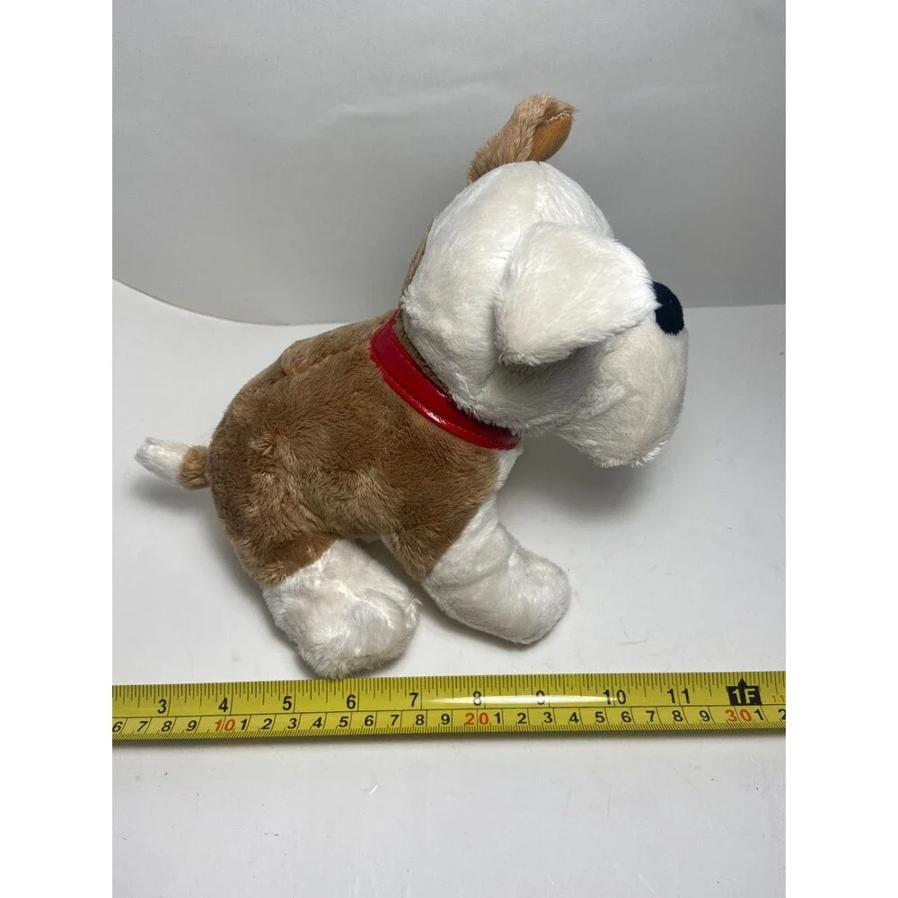Hallmark Bulldog Plush Puppy Dog Stuffed Animal 8in red Collar 2011 No Paper Tag